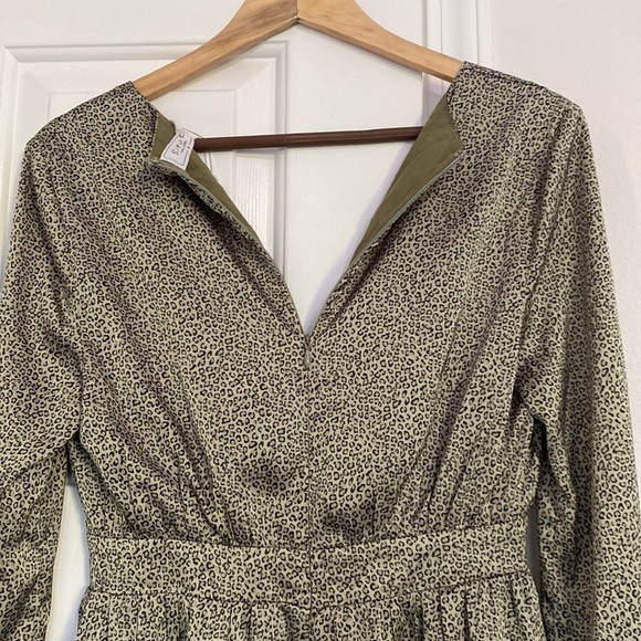 SAGE The Label NWT olive green cheetah mini dress. - Picture 9 of 14